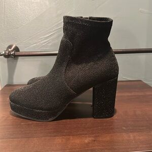 Sparkle heeled booties